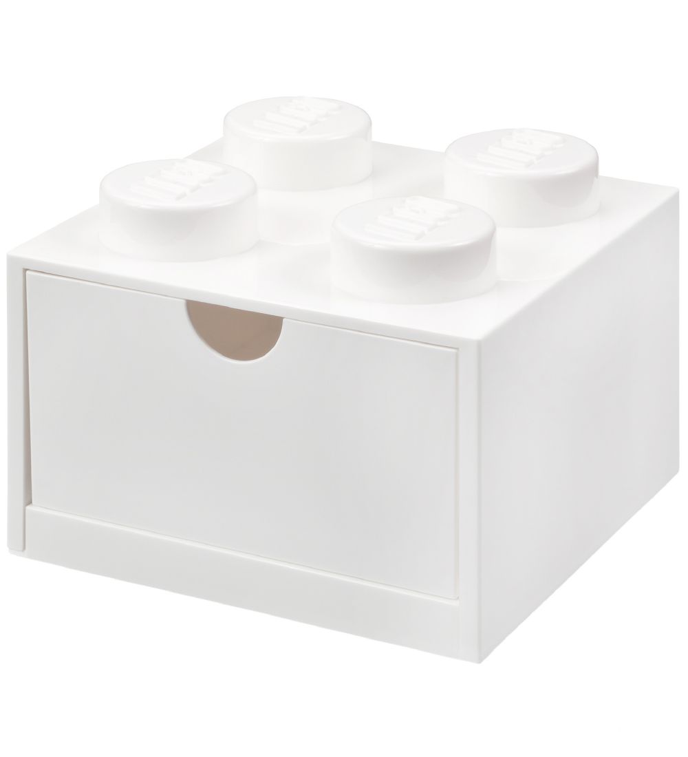 LEGO® Storage Opbevaringsskuffe - 4 Knopper - 15x15x9 - Hvid