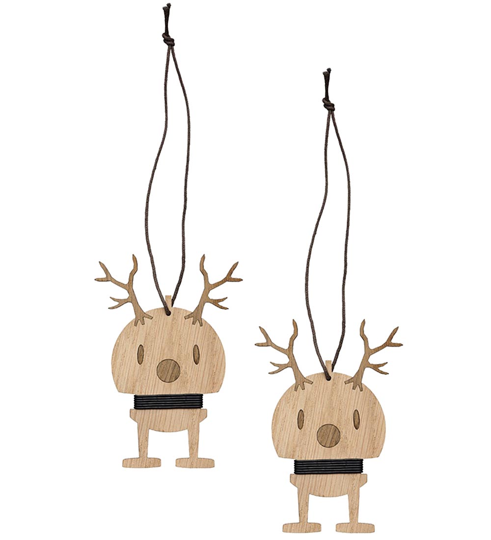 Hoptimist Julepynt - Small Reindeer - 2 stk - 9 cm - Oak