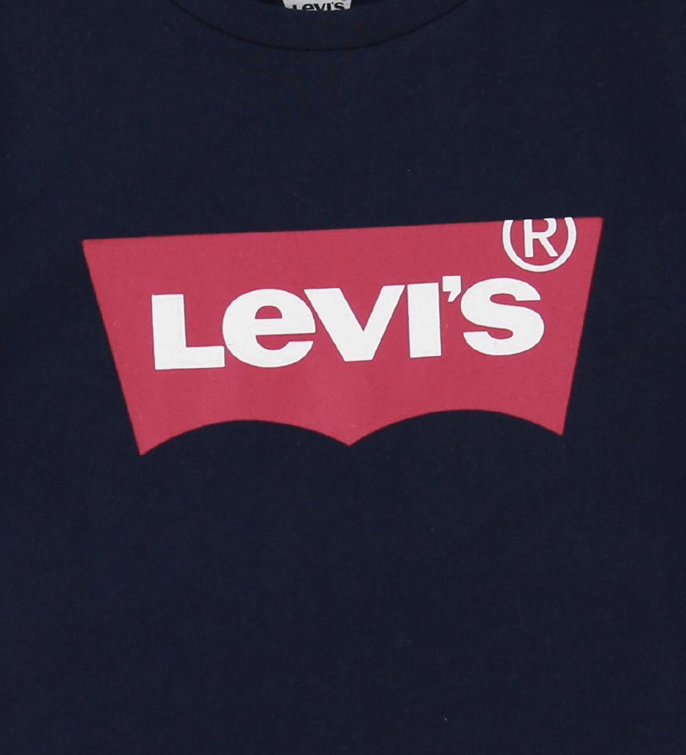 Levis T-shirt - Batwing - Navy m. Logo
