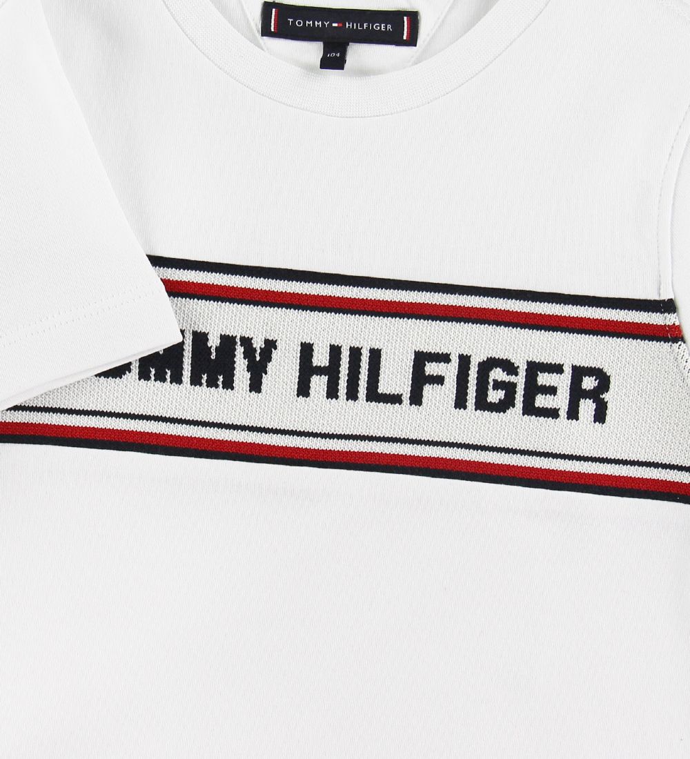 Tommy Hilfiger T-shirt - Intarsia - Hvid