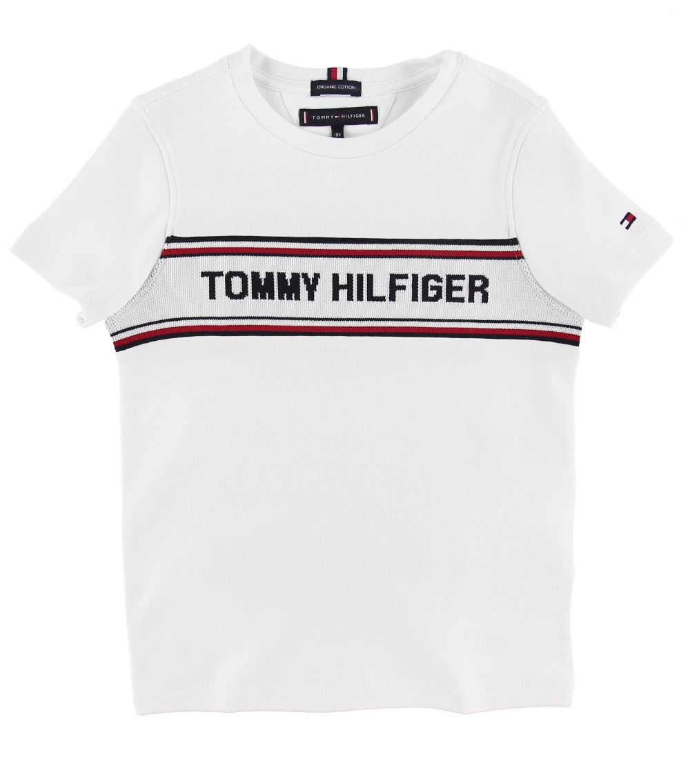 Tommy Hilfiger T-shirt - Intarsia - Hvid