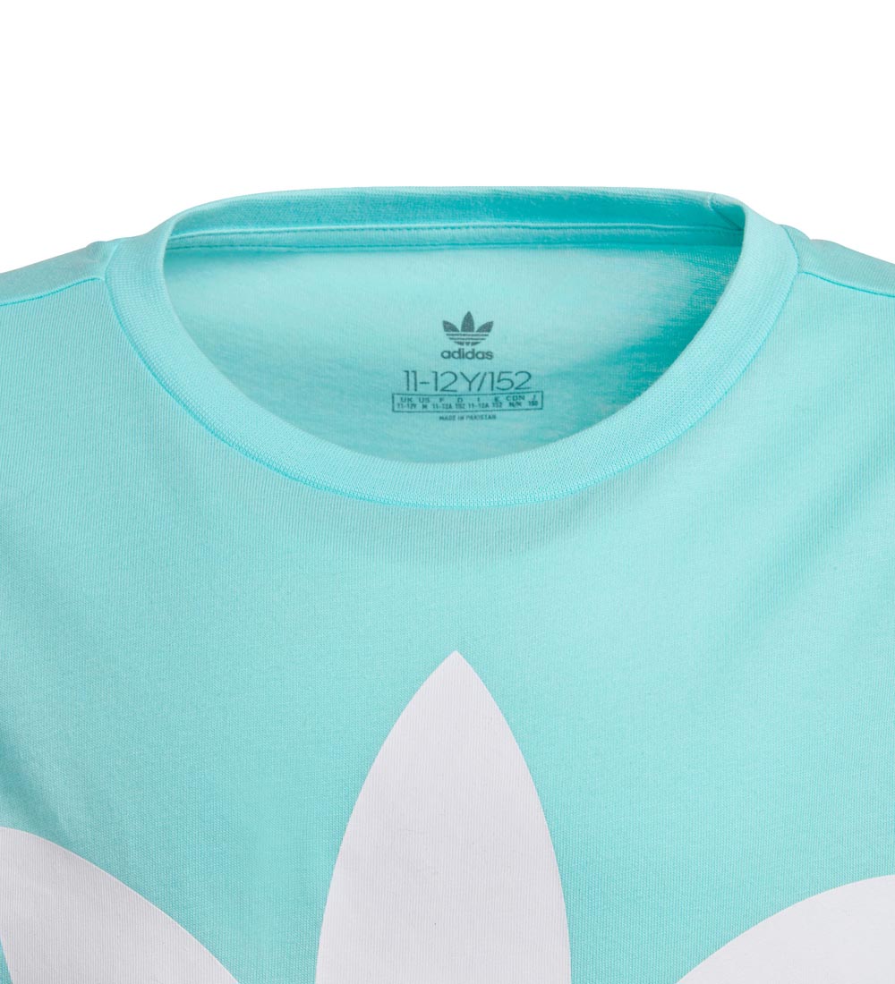 adidas Originals T-shirt - Trefoil - Clear Aqua