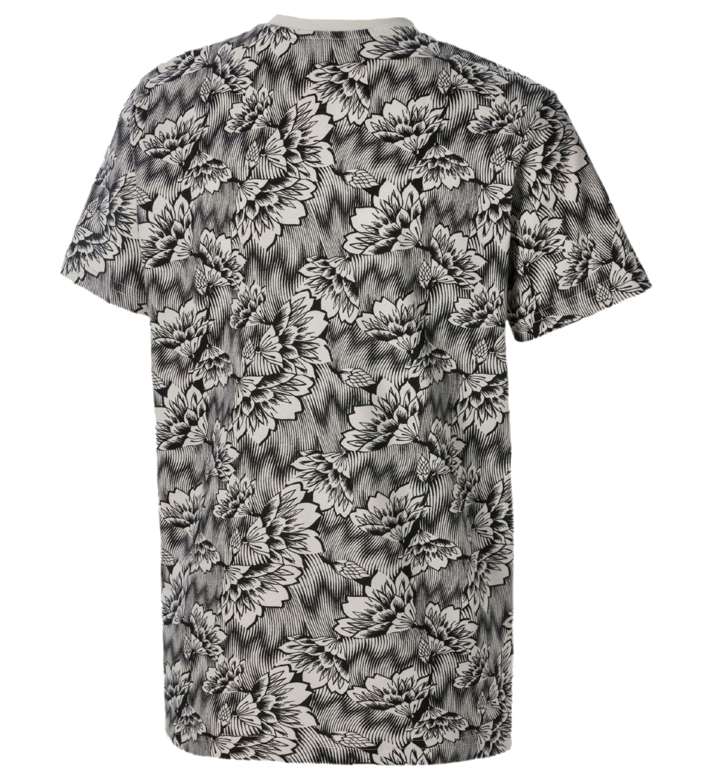 Puma T-shirt - Silver Birch m. Blomster