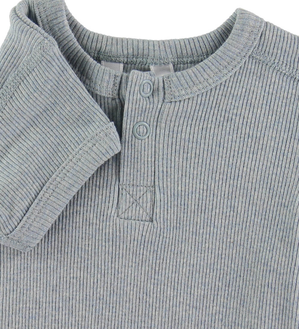 Joha T-shirt - Rib - Blåmeleret