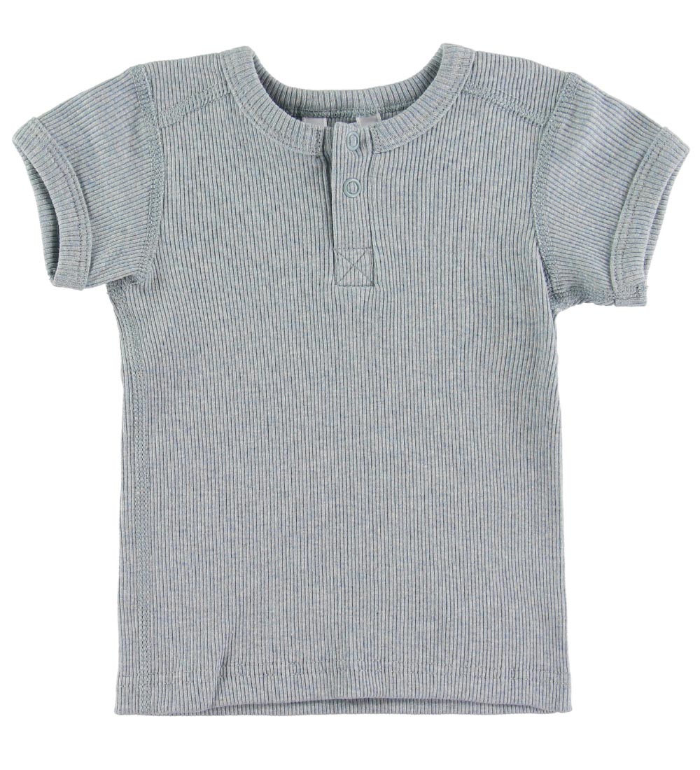 Joha T-shirt - Rib - Blåmeleret