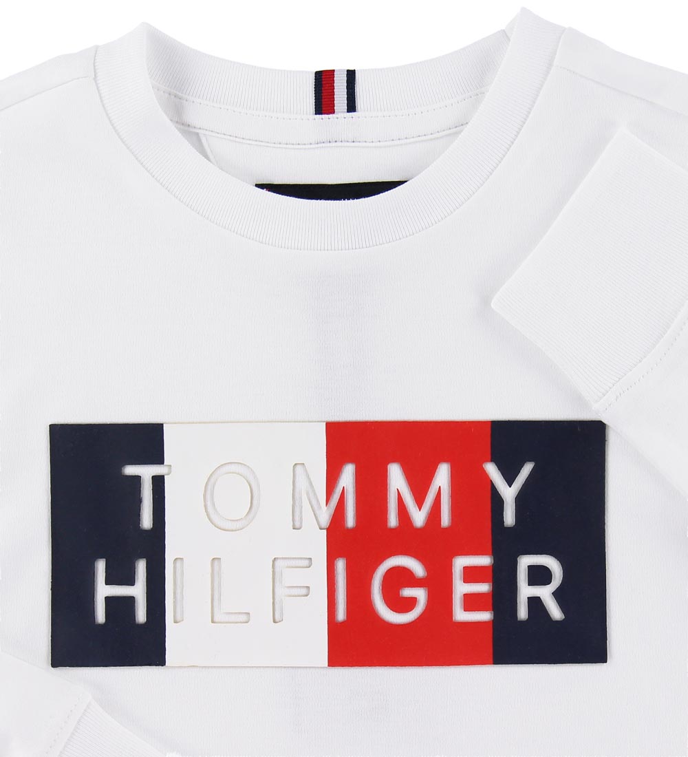 Tommy Hilfiger Sweatshirt - Hvid m. Print