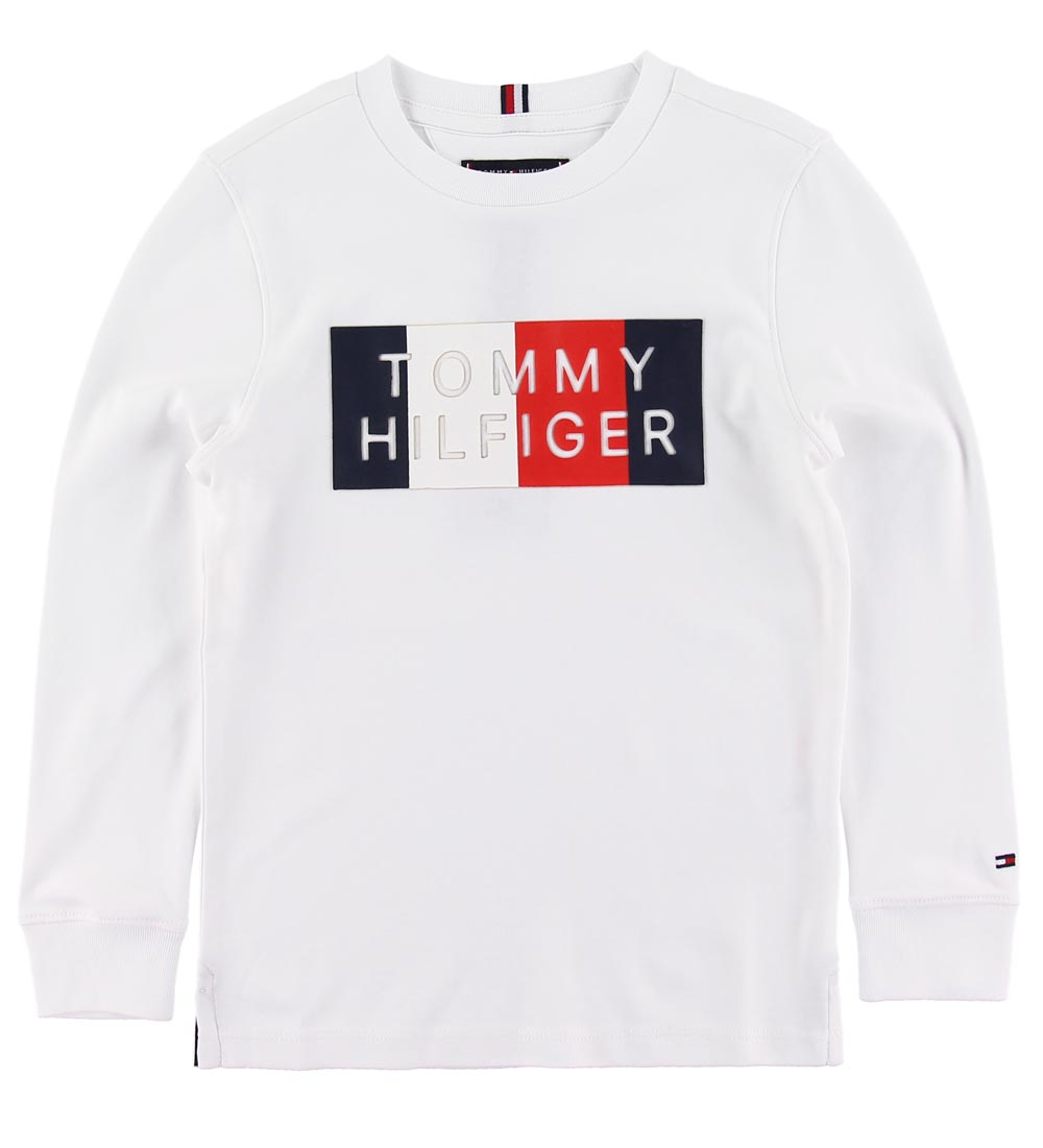 Tommy Hilfiger Sweatshirt - Hvid m. Print
