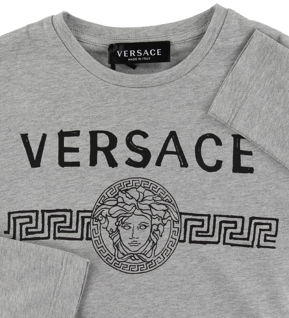Versace Bluse - Grmeleret m. Logo