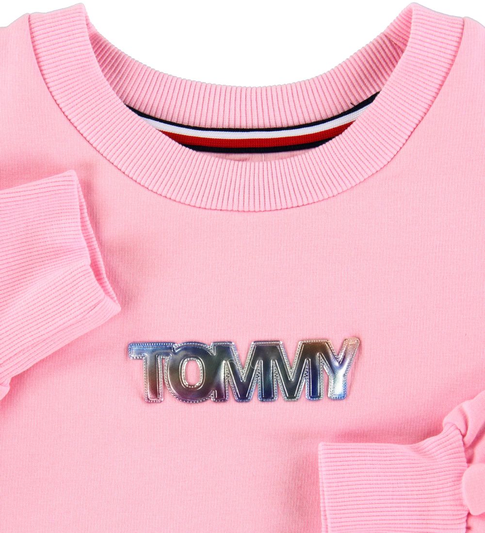 Tommy Hilfiger Sweatshirt - Rosa m. Tekst