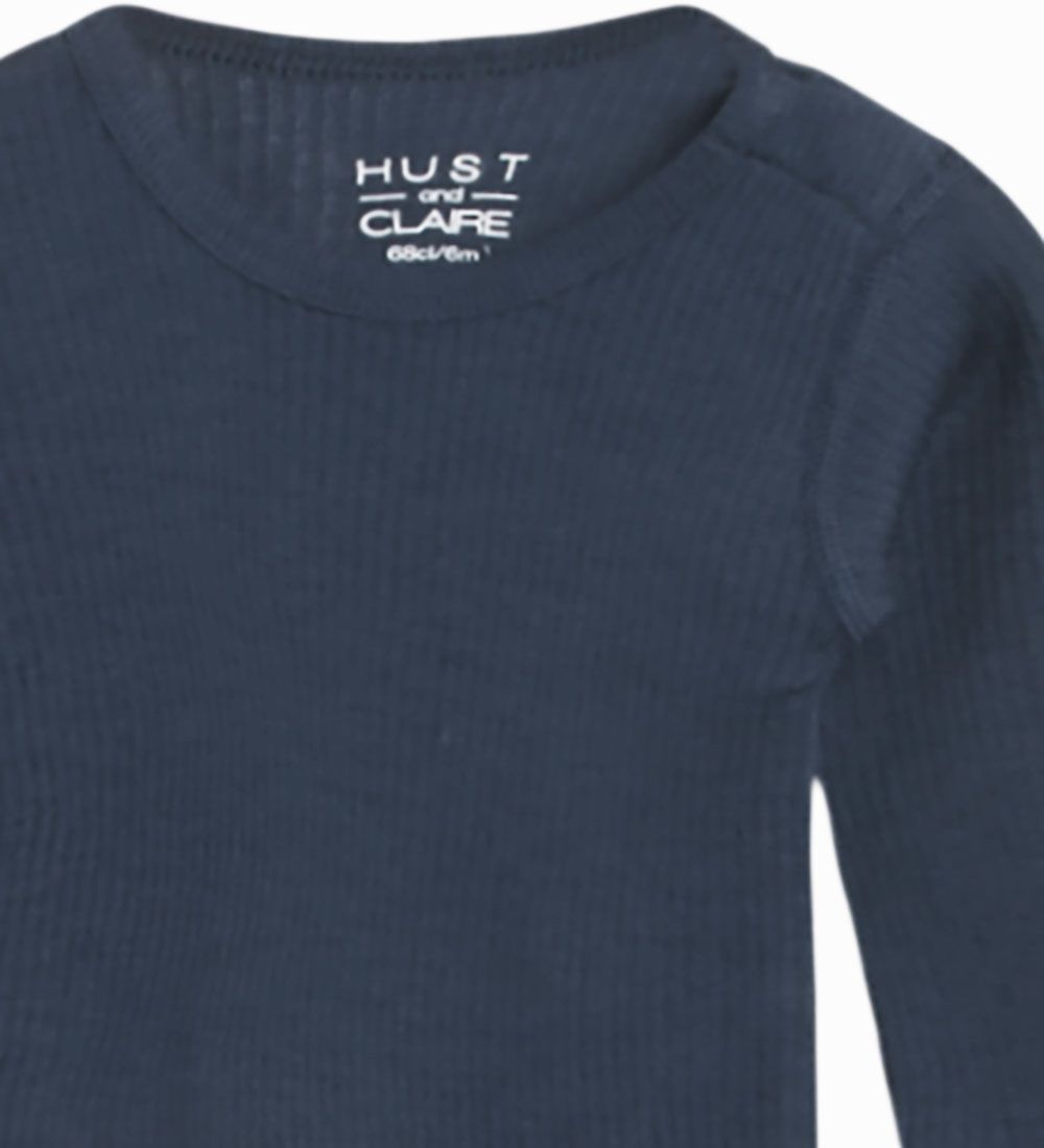 Hust and Claire Body l/ - Berry - Uld/Bambus - Navy