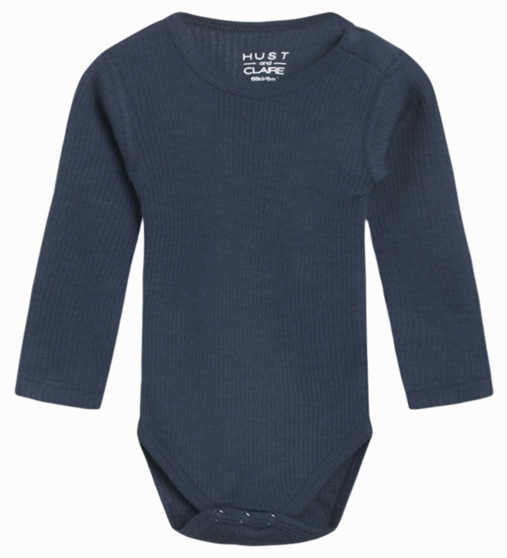 Hust and Claire Body l/ - Berry - Uld/Bambus - Navy