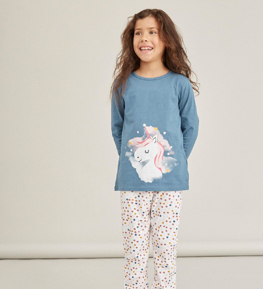 Name It Nattøj - Noos - NkfNightset - Real Teal Unicorn