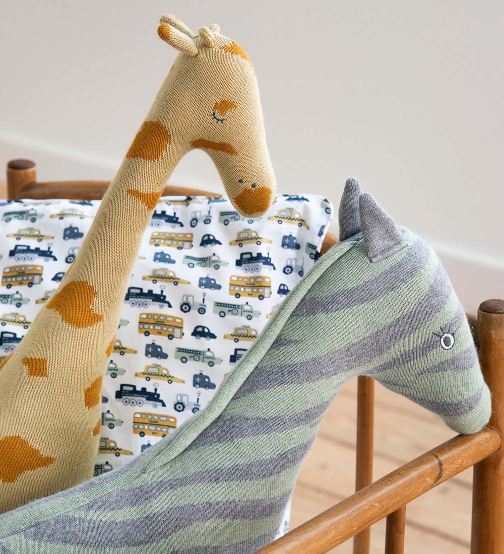 Smallstuff Bamse - 40 cm - Zebra - Grå/Grøn