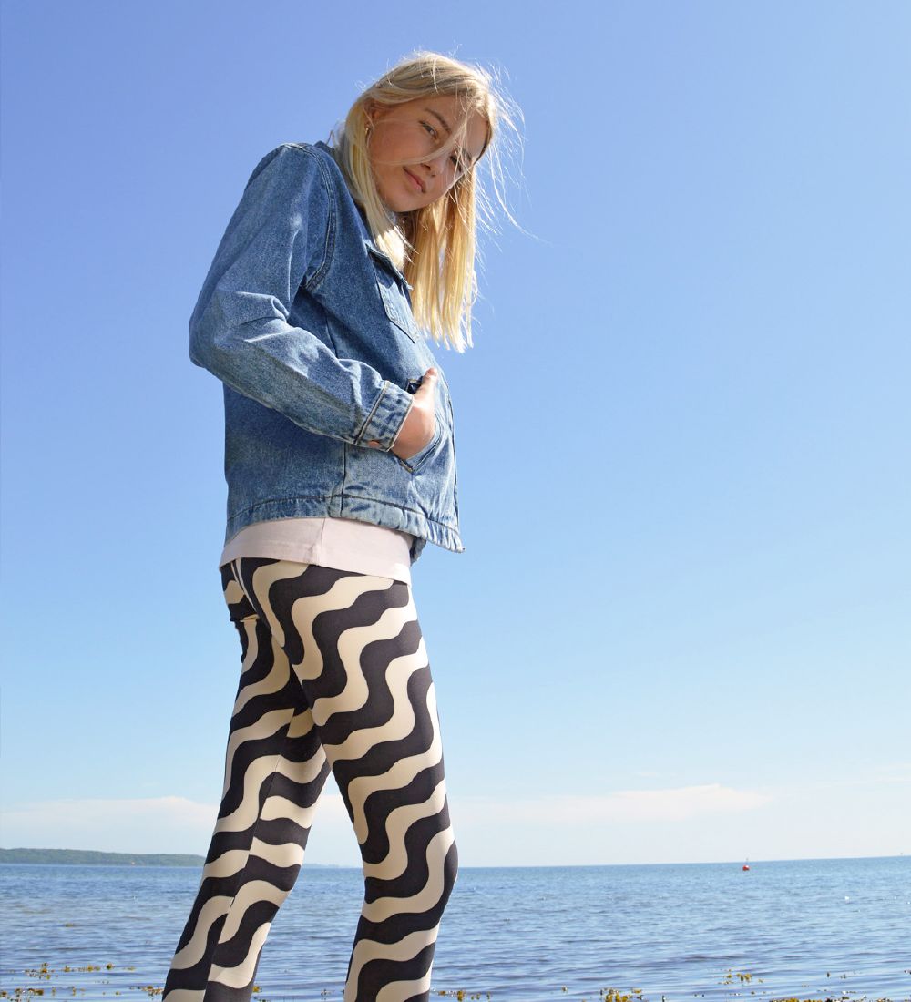 Cost:Bart Leggings - Mira - Sort/Offwhite