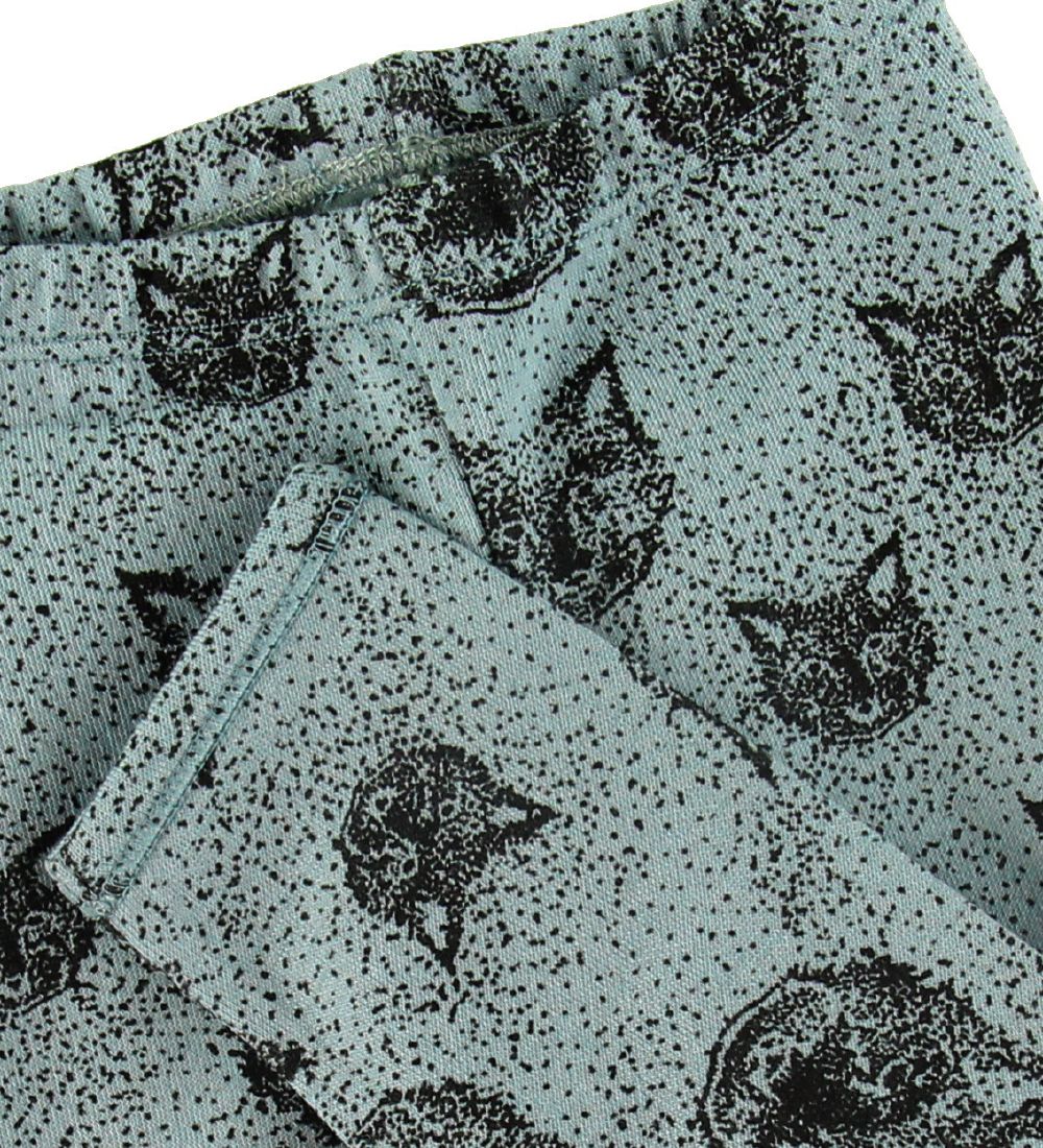 Noa Noa miniature Leggings - Uld/Bomuld - Grøn m. Print