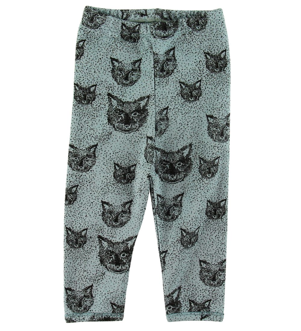 Noa Noa miniature Leggings - Uld/Bomuld - Grøn m. Print
