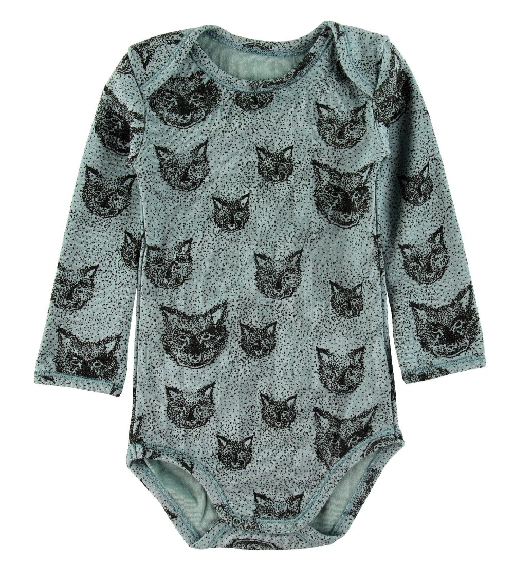 Noa Noa miniature Body l/æ - Uld/Bomuld - Grøn m. Print