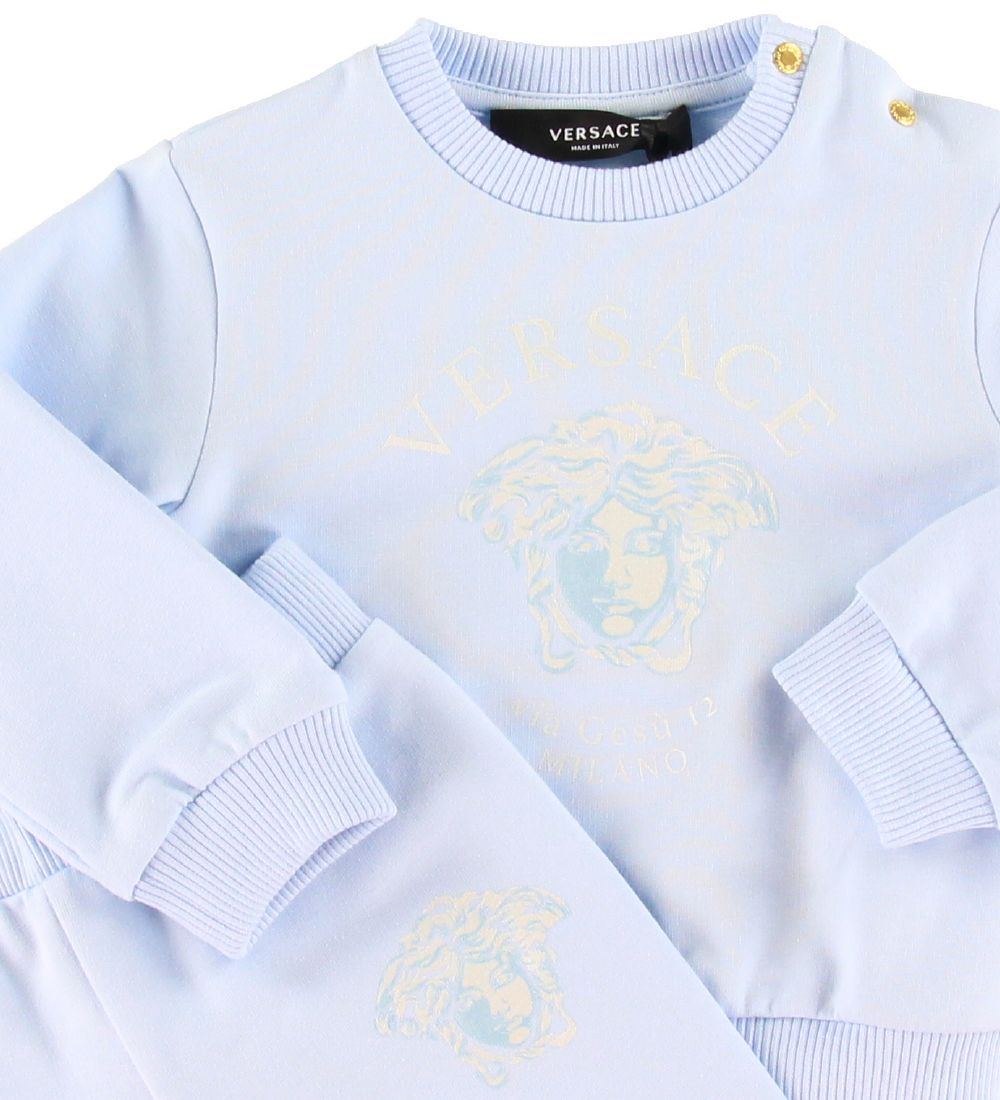 Versace Sweatsæt - Lyseblå m. Logo