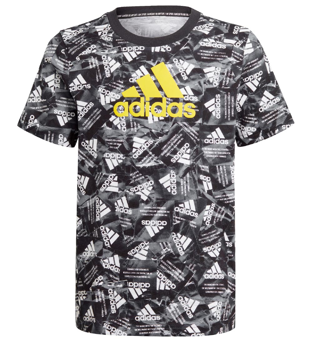 adidas Performance T-shirt - Bos Tee - Sort m. Print