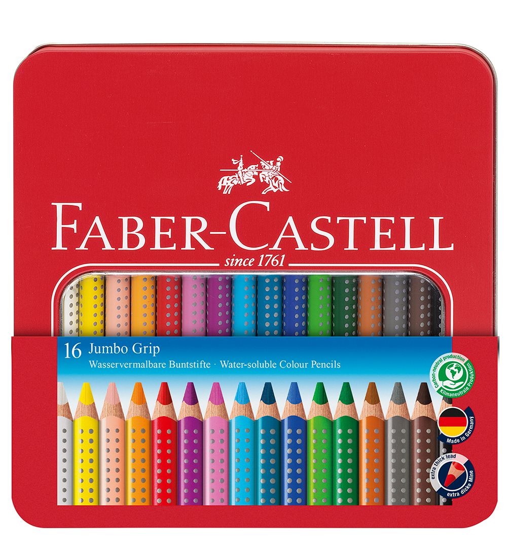 Faber-Castell Farveblyanter - Jumbo Grip - Akvarel - 16 stk - Mu