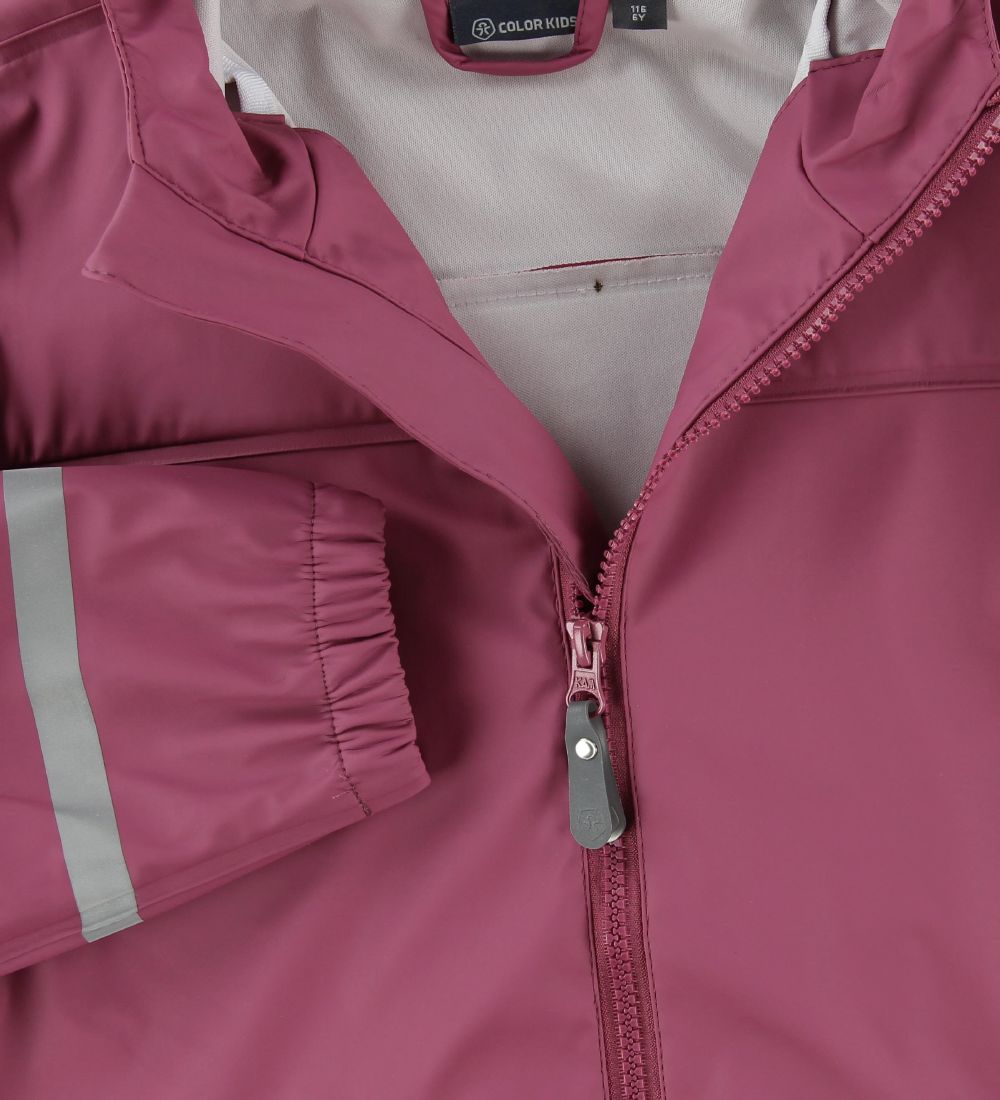 Color Kids Regnjakke - Eldon - PU - Mørk Rosa
