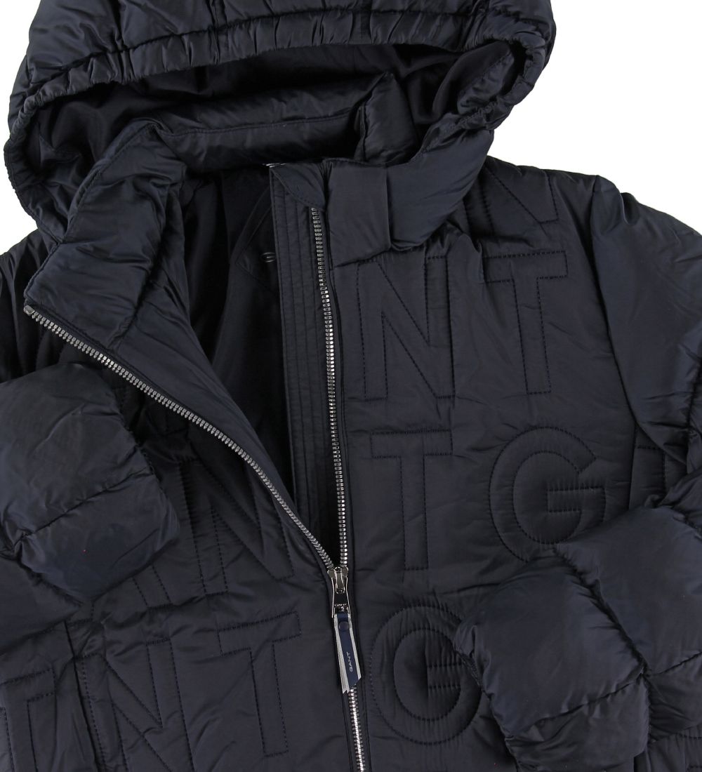 GANT Dynejakke - Logo Quilt Puffer - Navy