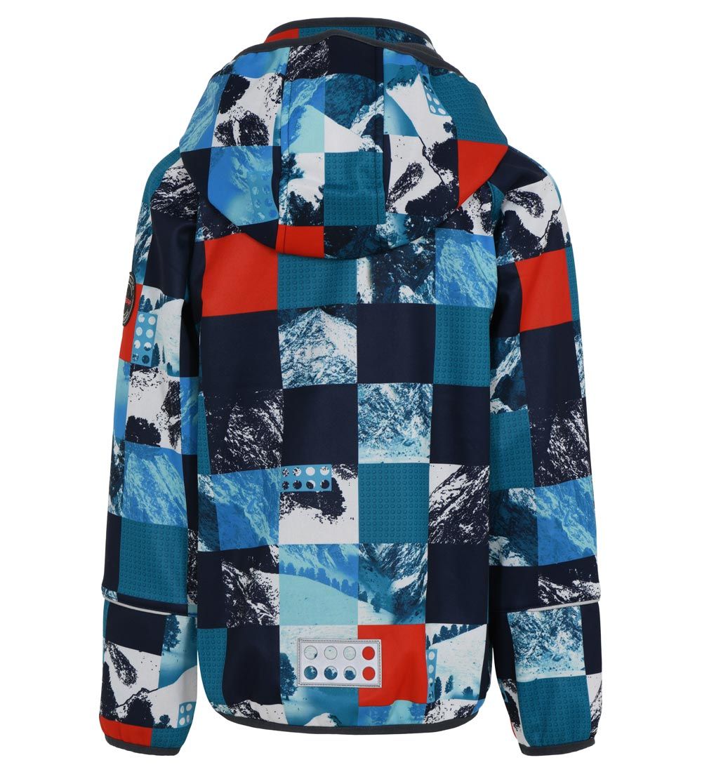 LEGO® Wear Softshelljakke - LWSinclair - Blå/Rødternet