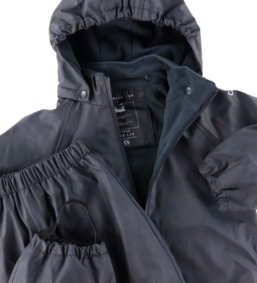 CeLaVi Regntøj m. Fleece - Recycle PU - Dark Navy