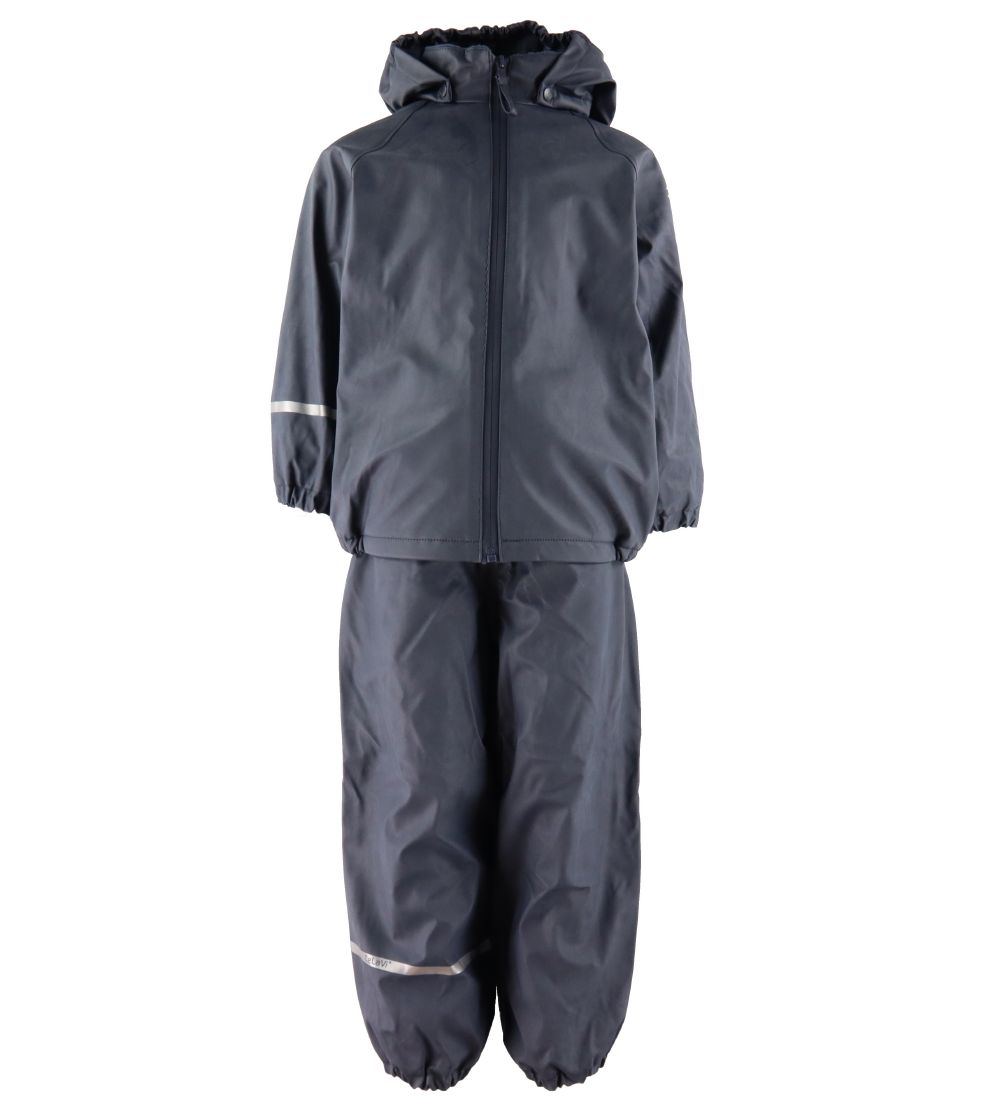 CeLaVi Regntøj m. Fleece - Recycle PU - Dark Navy