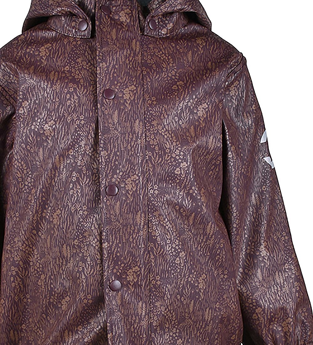 Mikk-Line Regntøj m. Fleece - Fudge m. Blomsterprint