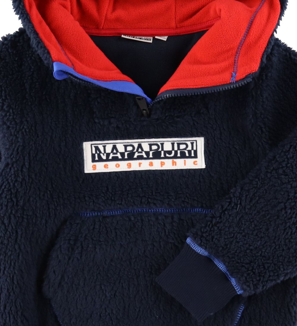 Napapijri Fleecetrøje - Teide 1 - Blue Marine m. Rød