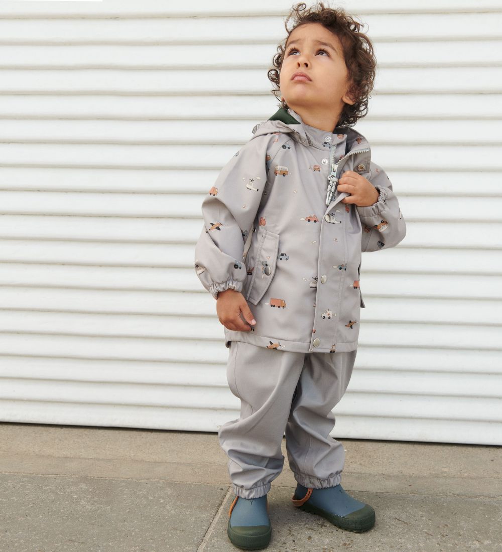 Liewood Softshell St m. Seler - Dakota - Vehicles/Dove Blue