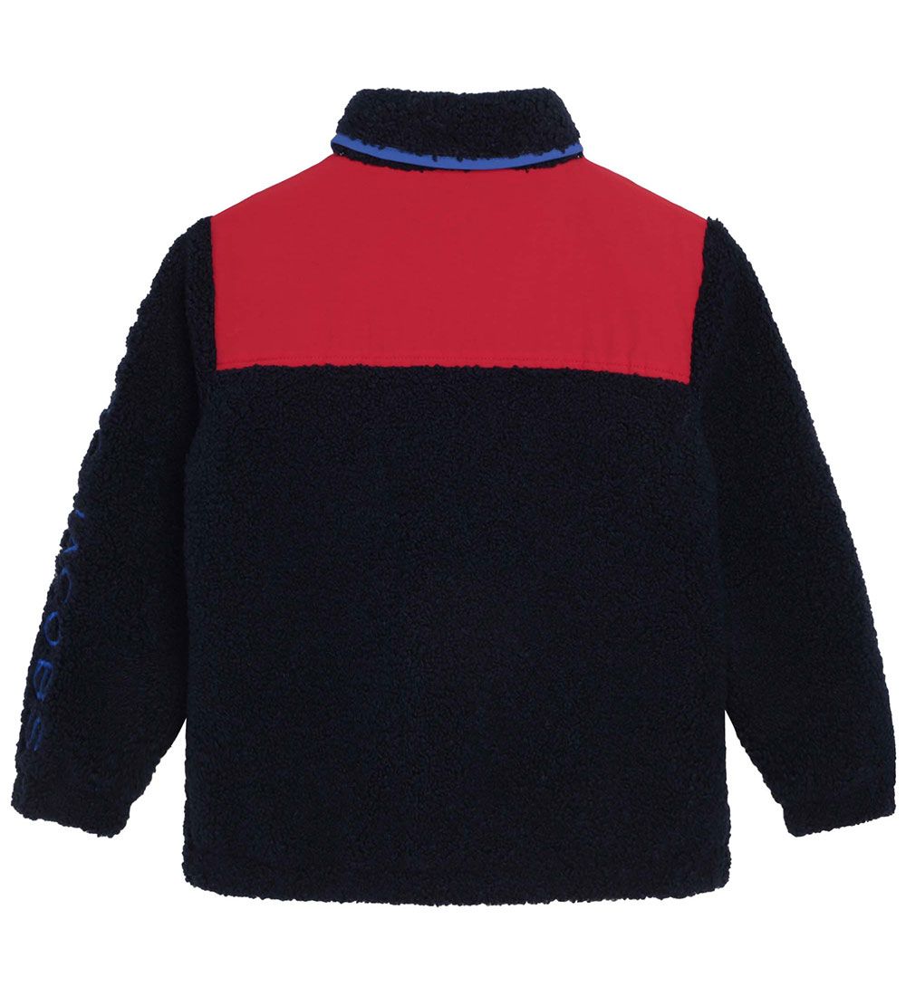 Little Marc Jacobs Fleecejakke - Urban Jungle - Navy m. Blå/Rød