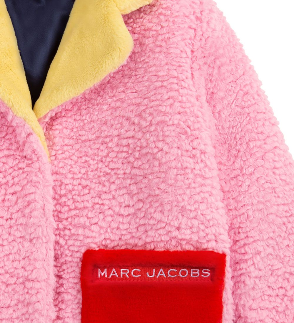 Little Marc Jacobs Fleceejakke - Cosmic Nature - Pink m. Rd/Gul