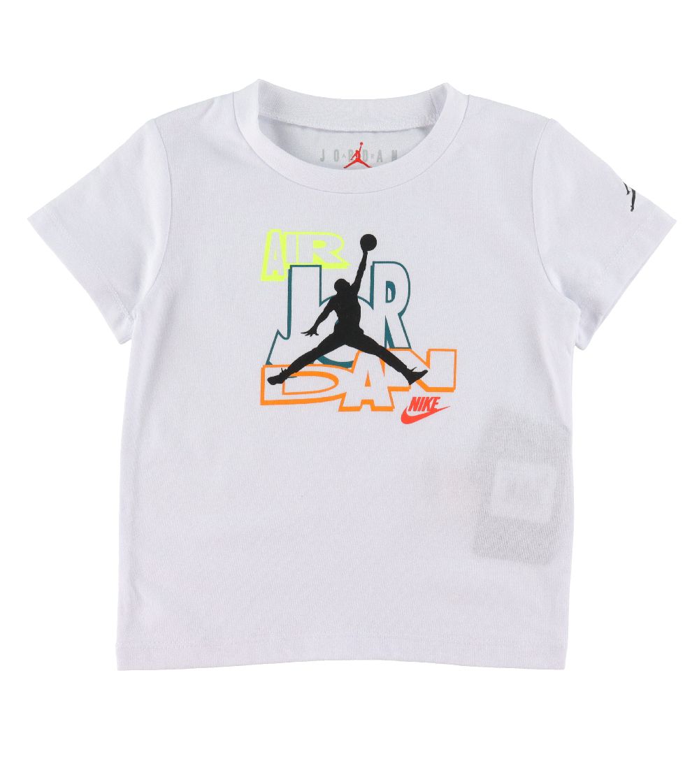Jordan Sweatpants/T-shirt - Slime Vortex - Sort/Hvid m. Print