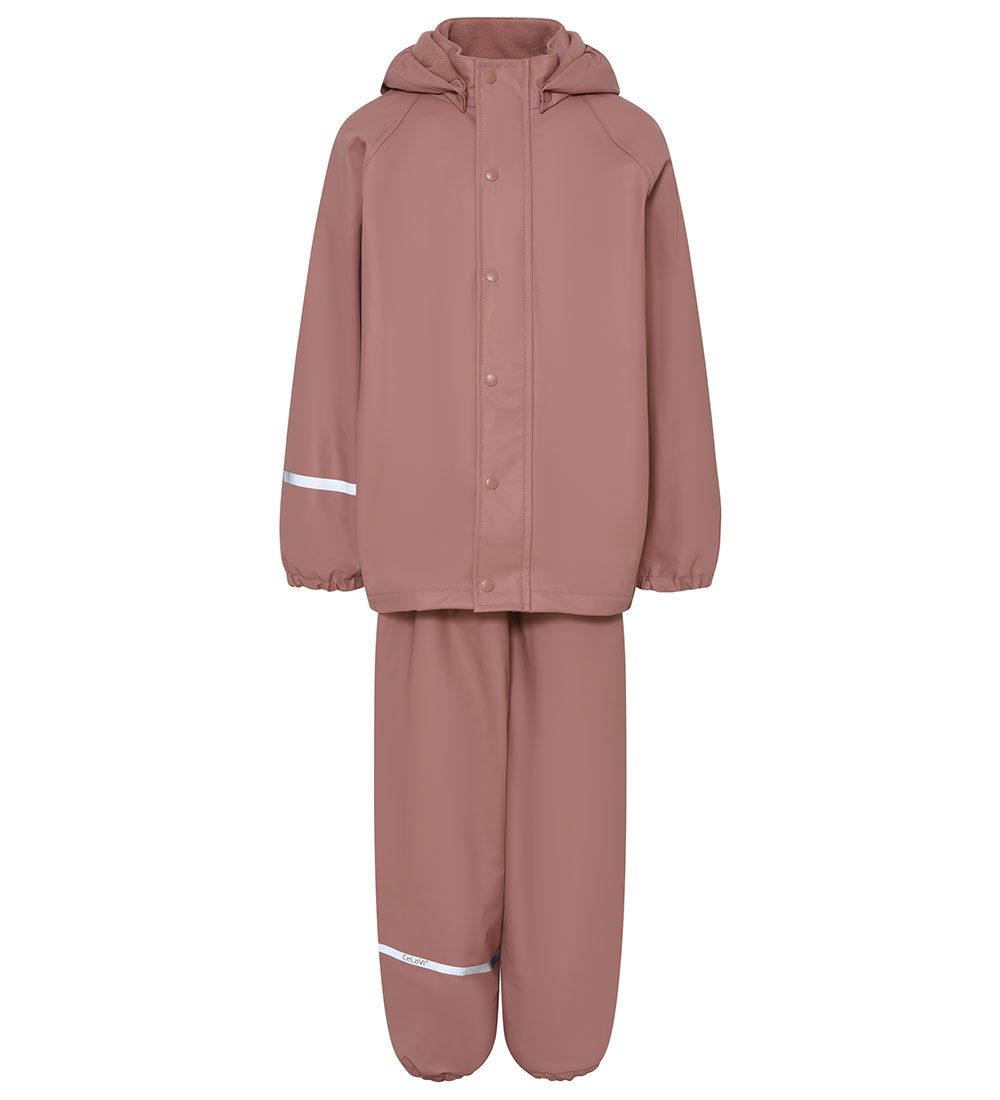 CeLaVi Regntøj m. Seler/Fleece - PU - Burlwood
