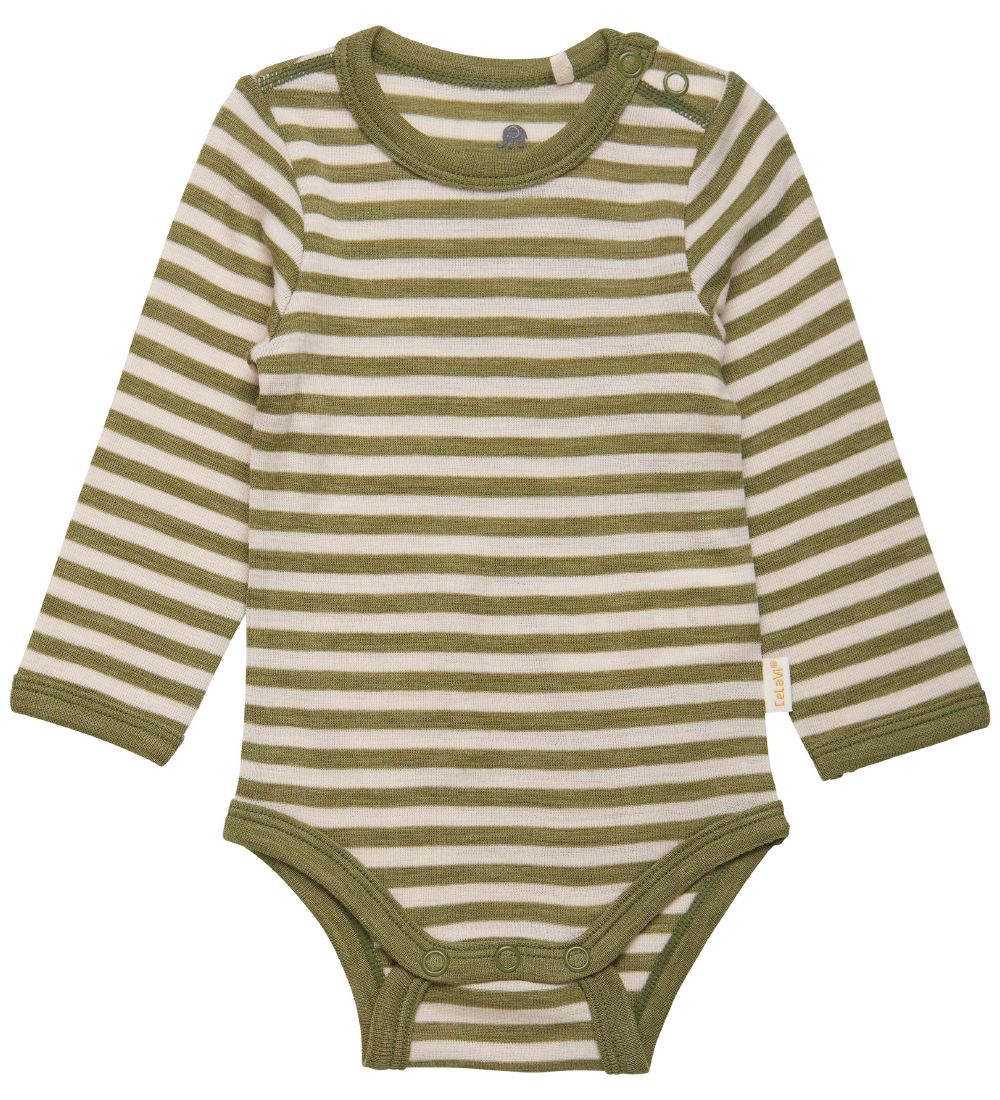 CeLaVi Body l/æ - Loden Green Melange m. Striber