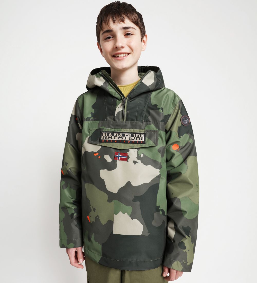 Napapijri Sommerjakke - Rainforest Anorak - Green Camo