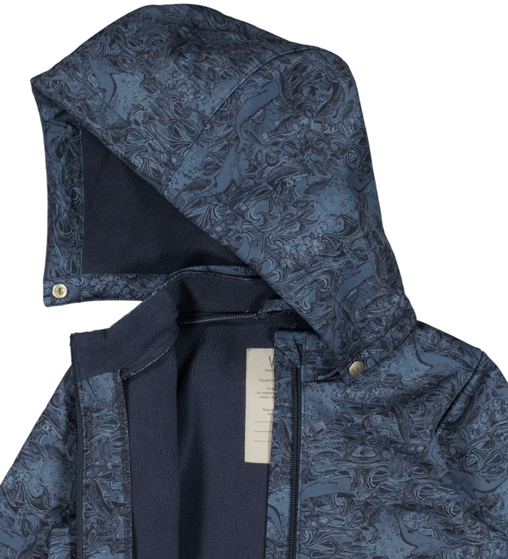 Wheat Softshelljakke m. Fleece - Henning - Navy Linoleum