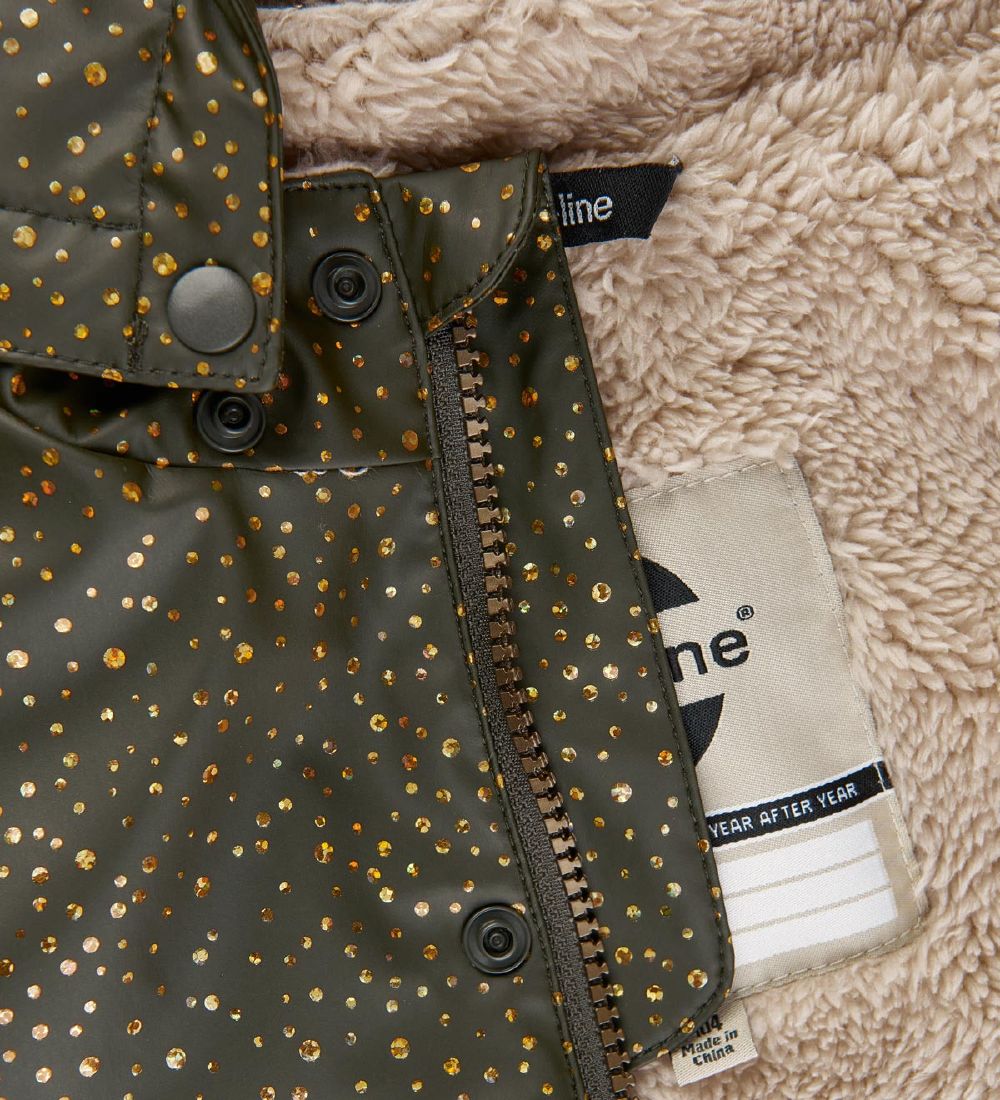 Mikk-Line Regntøj m. Fleece - PU - Recycled - Forest Green m. Gu