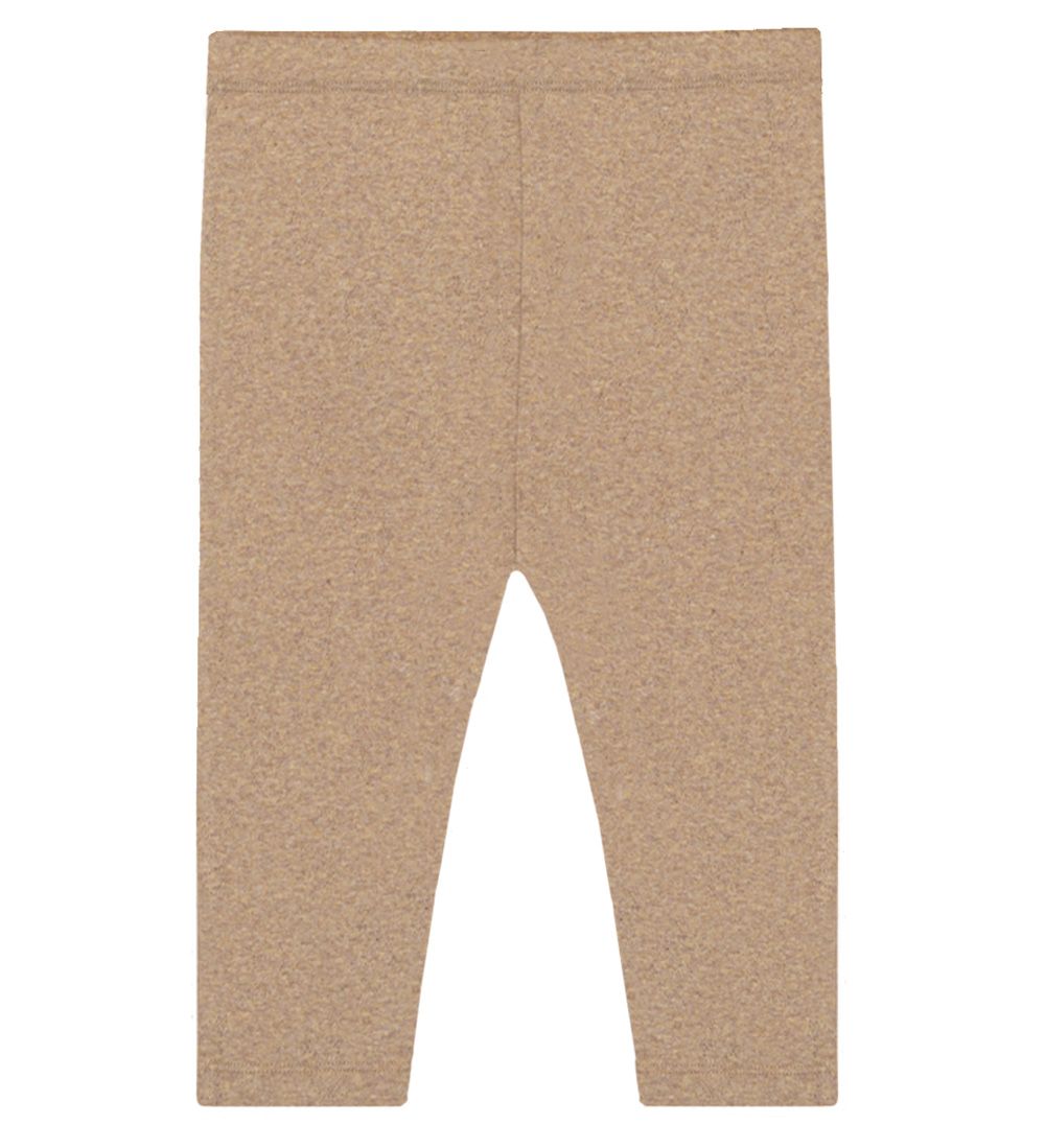 Monsieur Mini Leggings - Beige Melange m. Croissant