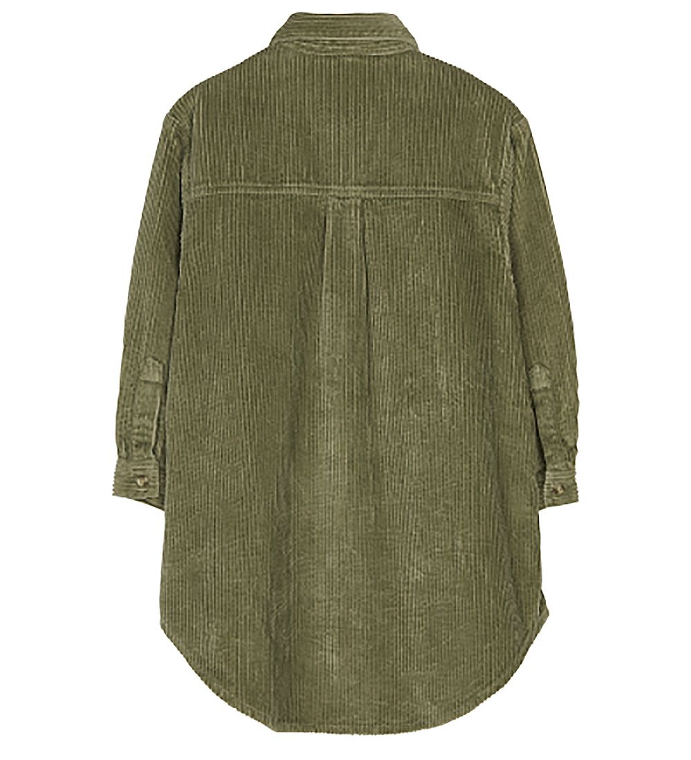 Finger In The Nose Kjole - Fløjl - Darcy - Light Olive Cord