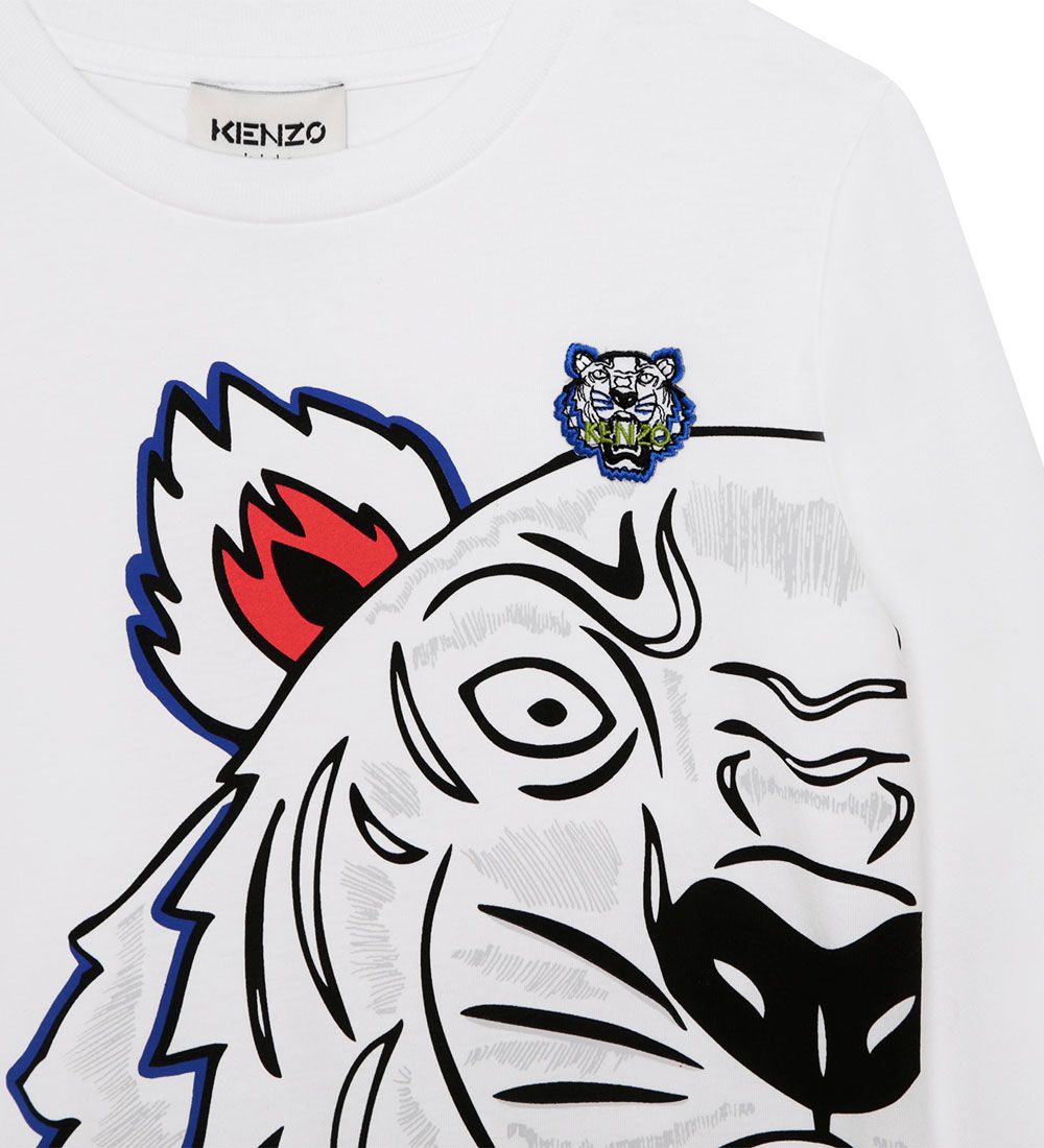 Kenzo Bluse - Exclusive Edition - Hvid m. Tiger