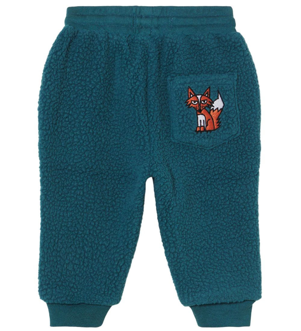 Stella McCartney Kids Fleecebukser - Petroleumsblå m. Ræv