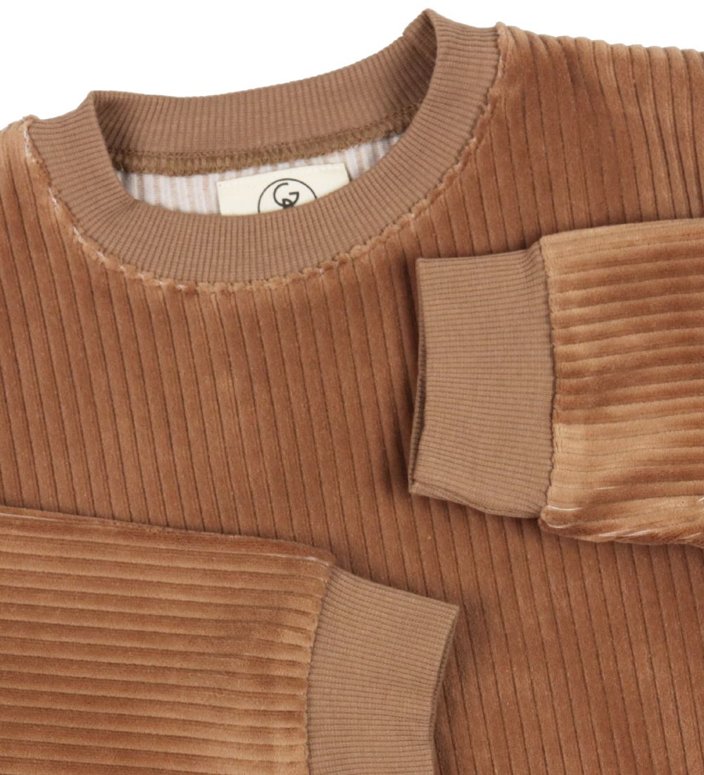 Gro Bluse - Velour - Wind - Coconut