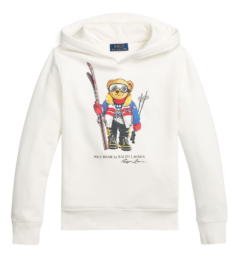 Polo Ralph Lauren Hættetrøje - Classics IV - Hvid m. Bamse
