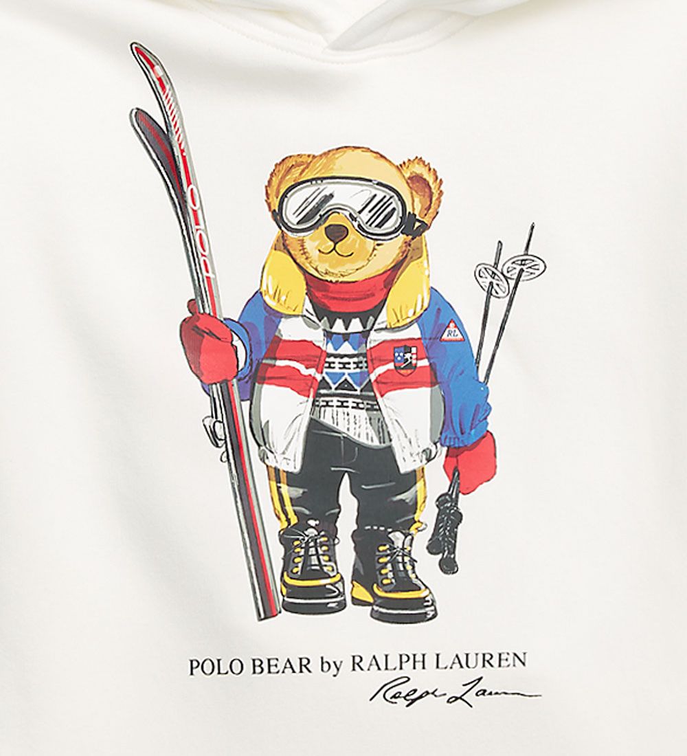 Polo Ralph Lauren Hættetrøje - Classics IV - Hvid m. Bamse