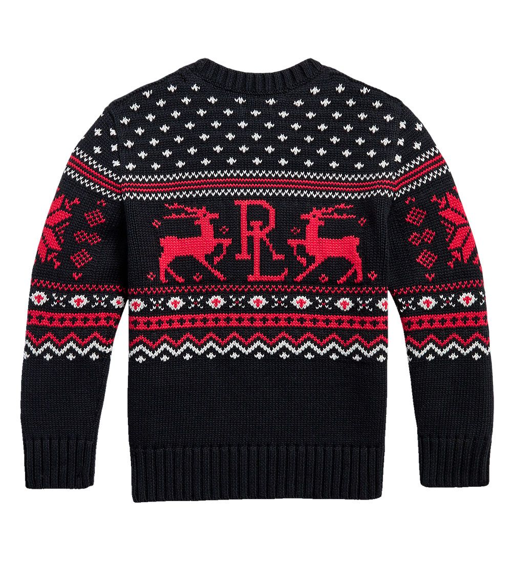 Polo Ralph Lauren Bluse - Strik - Classics IV - Sort m. Rød