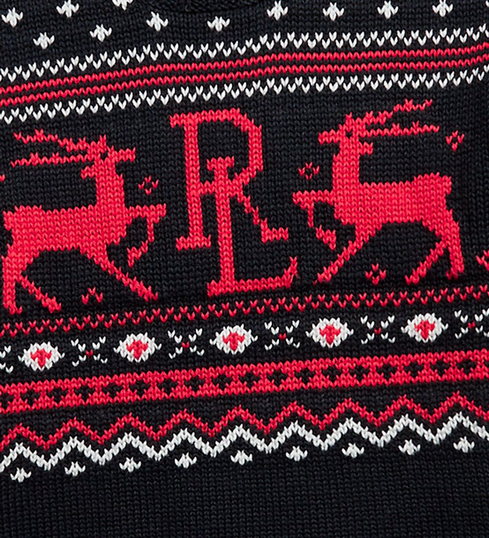 Polo Ralph Lauren Bluse - Strik - Classics IV - Sort m. Rød