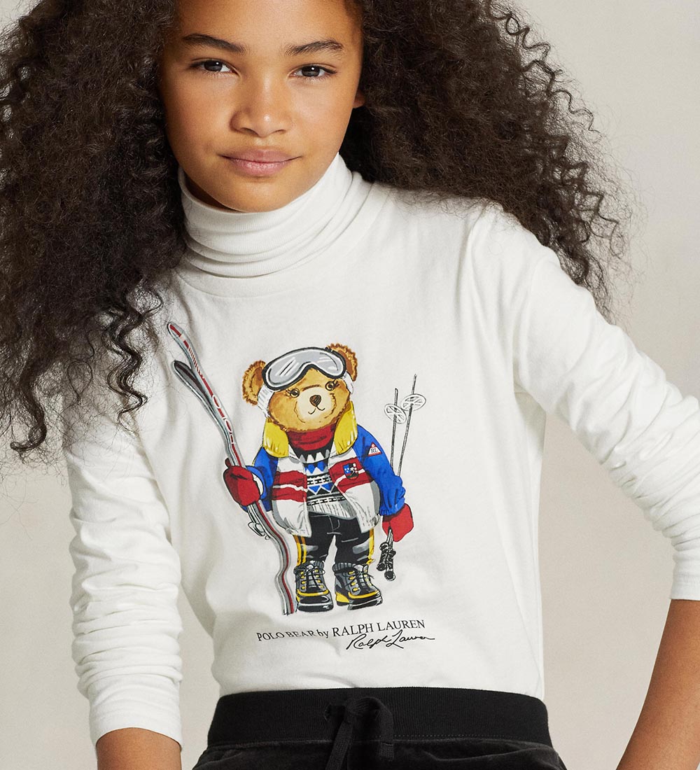 Polo Ralph Lauren Bluse - Hvid m. Bamse